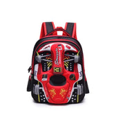 Mochila Escolar De Carro 3D - Impermeável Vermelha P