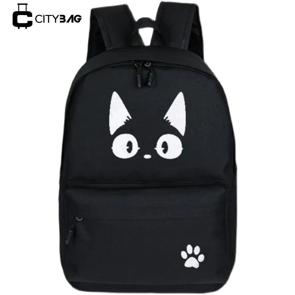 Mochila Escolar - Estampa de Gato que Brilha no Escuro