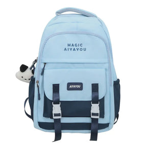 Mochila Escolar Feminina Impermeável  com Chaveiro - CityBag