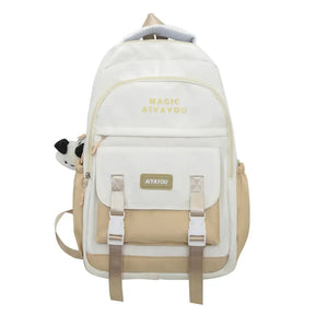 Mochila Escolar Feminina Impermeável  com Chaveiro - CityBag