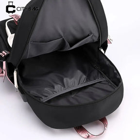 Mochila Escolar Feminina Impermeável com Porta de Usb Externa