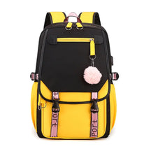 Mochila Escolar Feminina Impermeável com Porta de Usb Externa