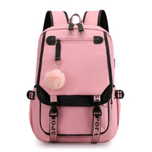 Mochila Escolar Feminina Impermeável com Porta de Usb Externa