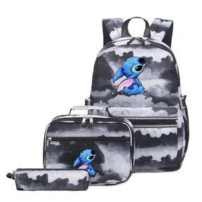 Mochila Escolar Feminina Infantil Com Lancheira E Estojo Kit 3 Peças 004