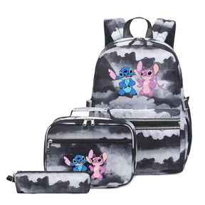 Mochila Escolar Feminina Infantil Com Lancheira E Estojo Kit 3 Peças 011