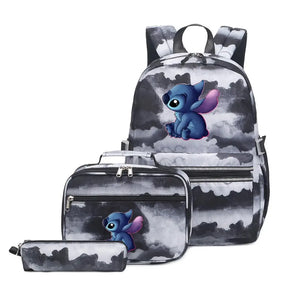 Mochila Escolar Feminina Infantil Com Lancheira E Estojo Kit 3 Peças 018