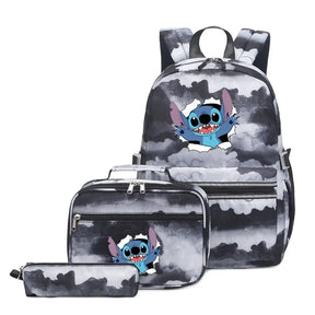 Mochila Escolar Feminina Infantil Com Lancheira E Estojo Kit 3 Peças 032