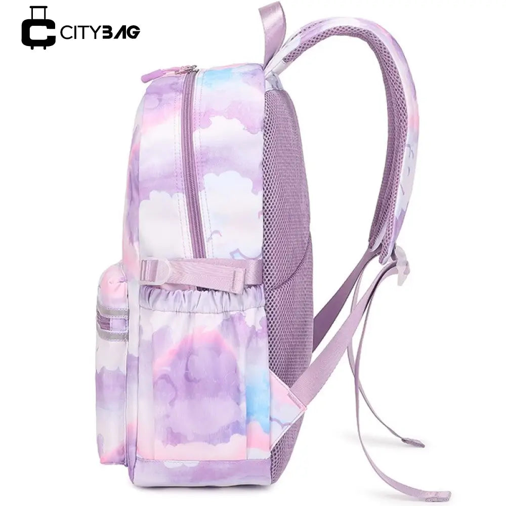 Mochila Escolar Feminina Infantil Com Lancheira E Estojo Kit 3 Peças