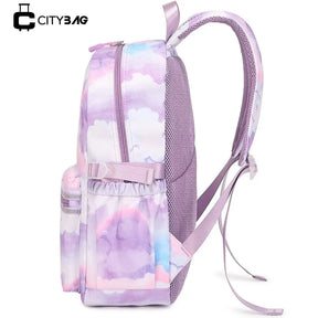 Mochila Escolar Feminina Infantil Com Lancheira E Estojo Kit 3 Peças