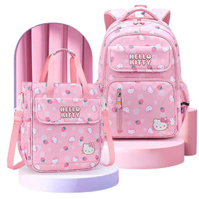Mochila Escolar Hello Kitty para Meninas