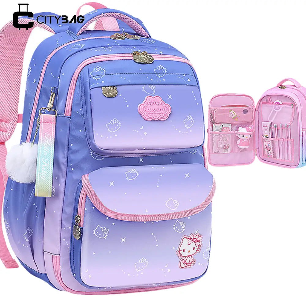 Mochila Escolar Hello Kitty para Meninas