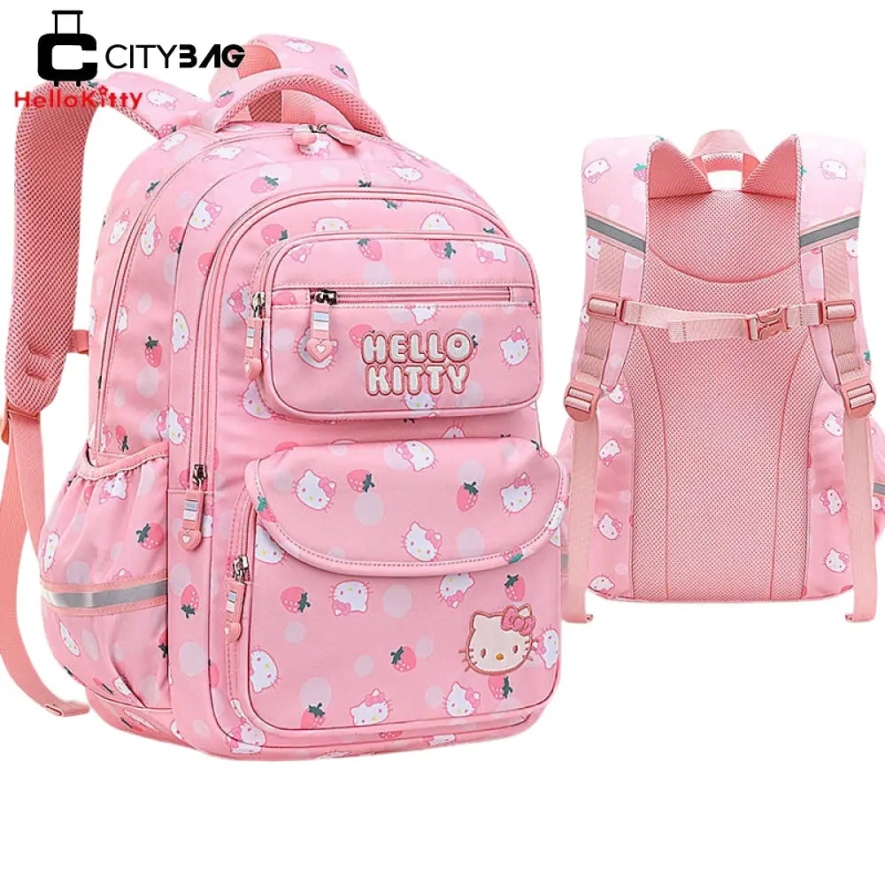 Mochila Escolar Hello Kitty para Meninas