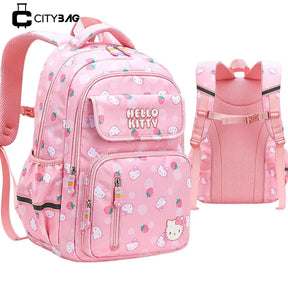 Mochila Escolar Hello Kitty para Meninas