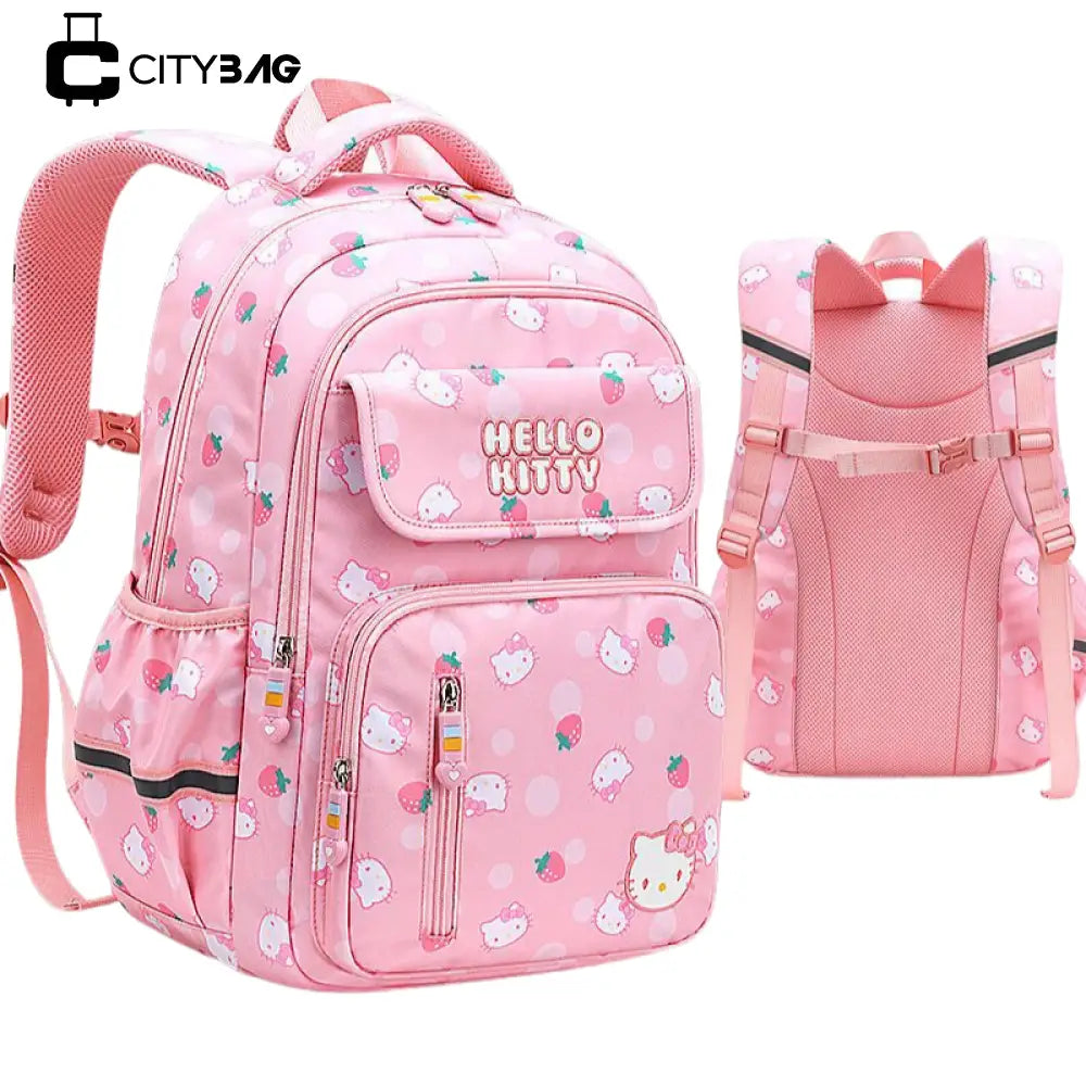 Mochila Escolar Hello Kitty para Meninas