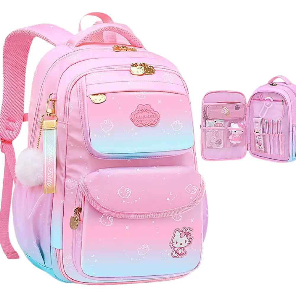 Mochila Escolar Hello Kitty para Meninas