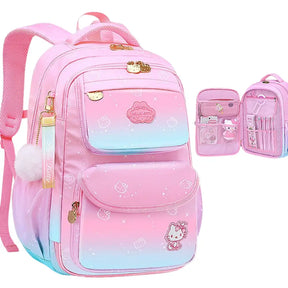 Mochila Escolar Hello Kitty para Meninas