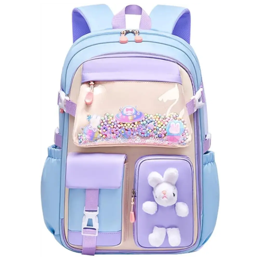 Mochila Escolar Infantil Espaçosa Azul (Pequena)