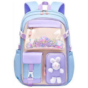 Mochila Escolar Infantil Espaçosa Azul (Pequena)