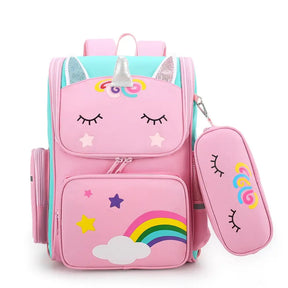 Mochila Escolar Infantil Unicórnio - Acompanha Estojo