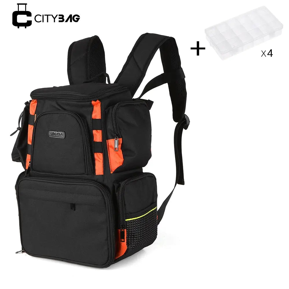 Mochila Impermeável para Pesca Com / Sem 4 Caixas