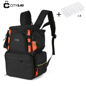 Mochila Impermeável para Pesca Com / Sem 4 Caixas