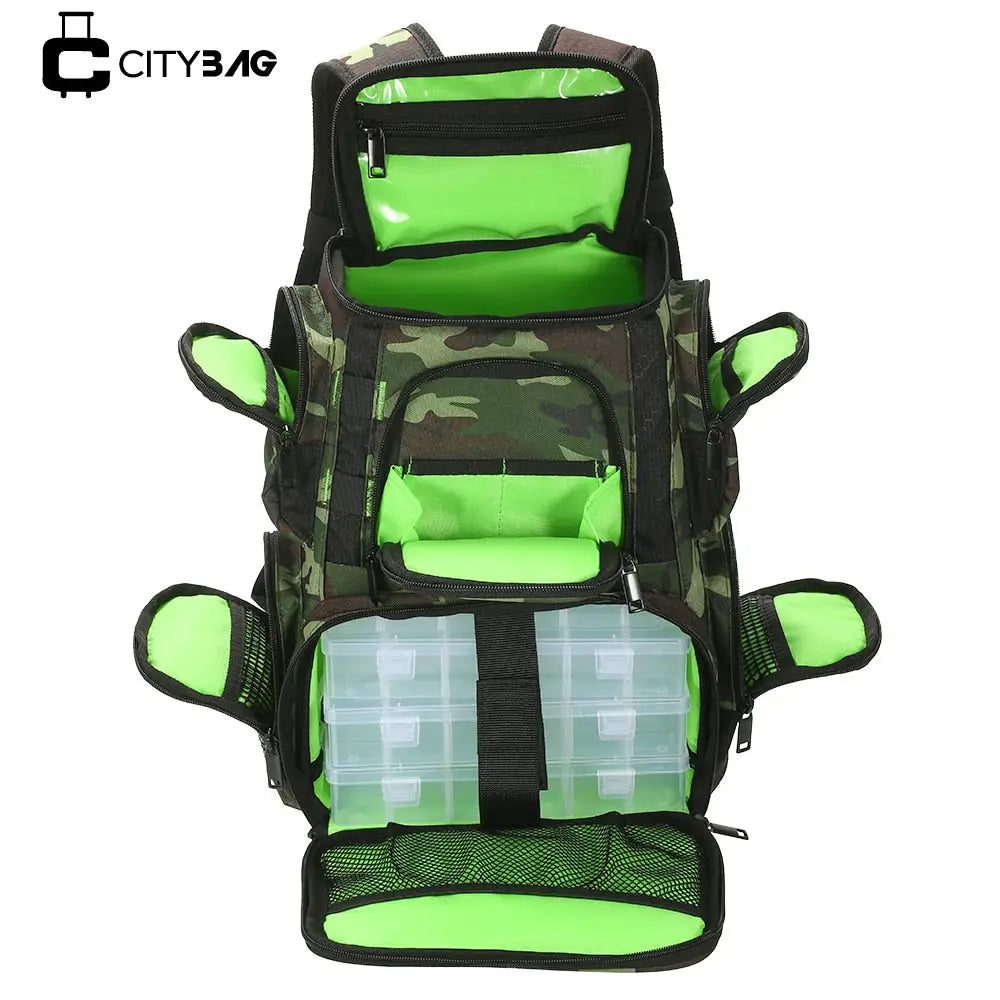 Mochila Impermeável para Pesca Com / Sem 4 Caixas