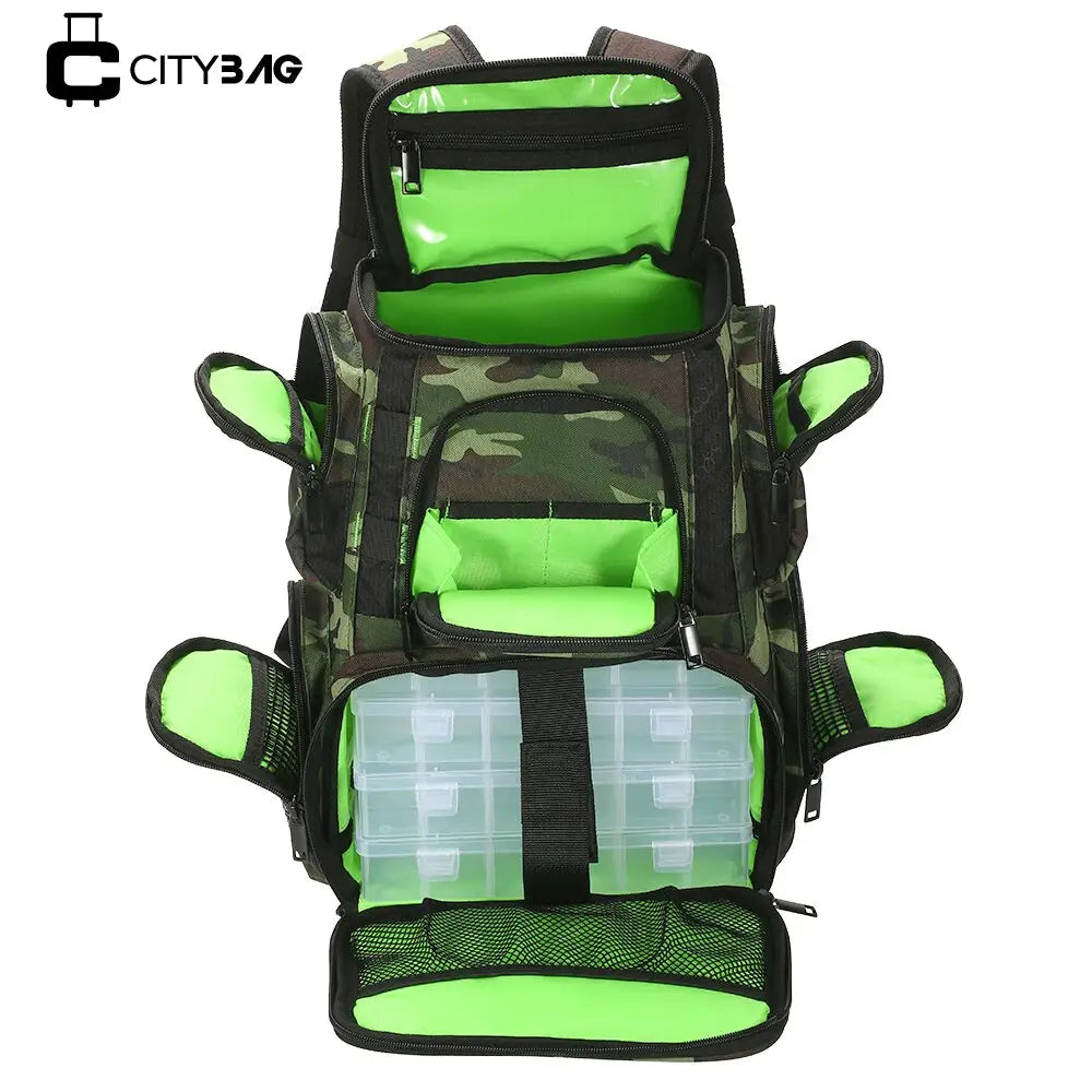 Mochila Impermeável para Pesca Com / Sem 4 Caixas