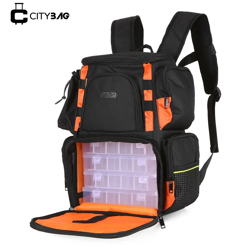 Mochila Impermeável para Pesca Com / Sem 4 Caixas