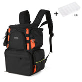 Mochila Impermeável Para Pesca Com / Sem 4 Caixas Preta - Grande Com Caixas China