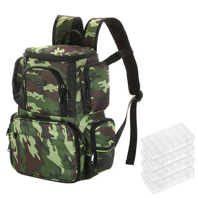 Mochila Impermeável Para Pesca Com / Sem 4 Caixas Verde - Média Caixas China