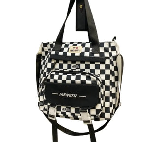 Mochila/Bolsa Escolar Feminina Xadrez