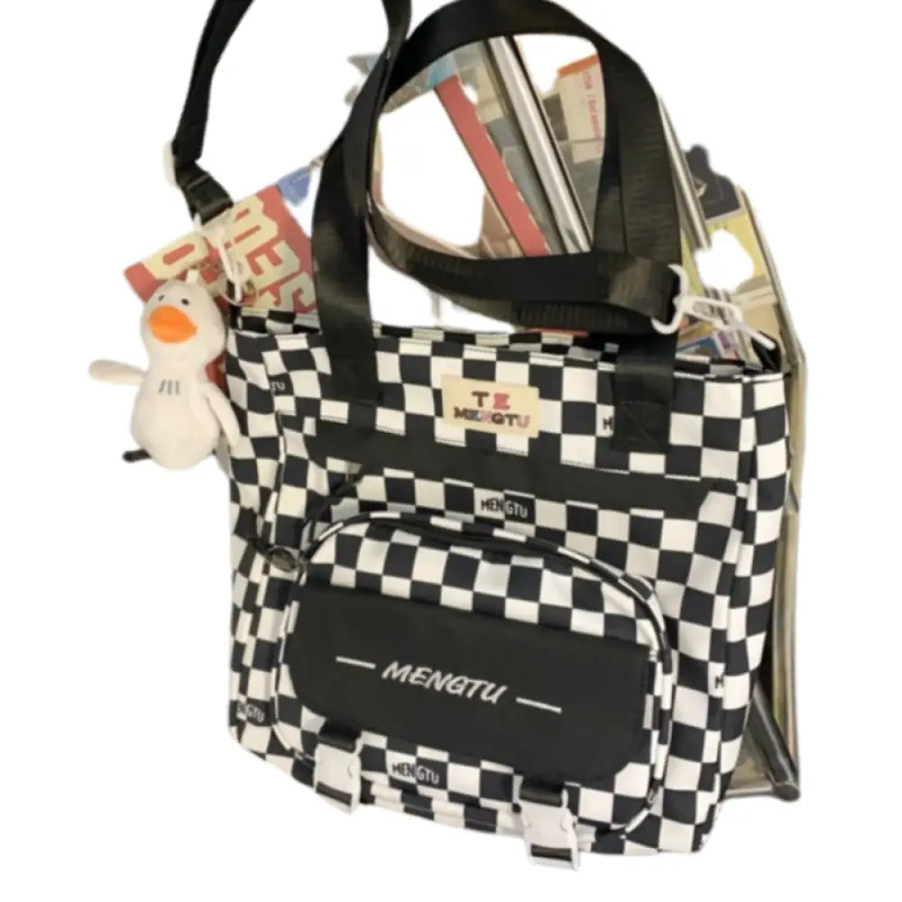 Mochila/Bolsa Escolar Feminina Xadrez