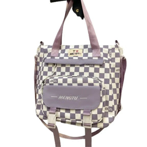 Mochila/Bolsa Escolar Feminina Xadrez