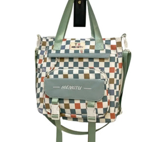 Mochila/Bolsa Escolar Feminina Xadrez