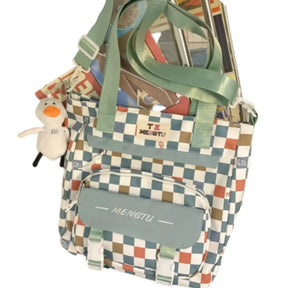 Mochila/Bolsa Escolar Feminina Xadrez