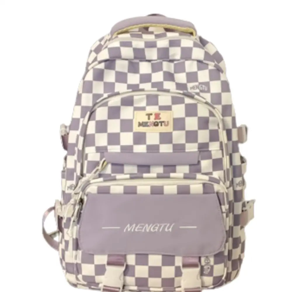 Mochila/Bolsa Escolar Feminina Xadrez