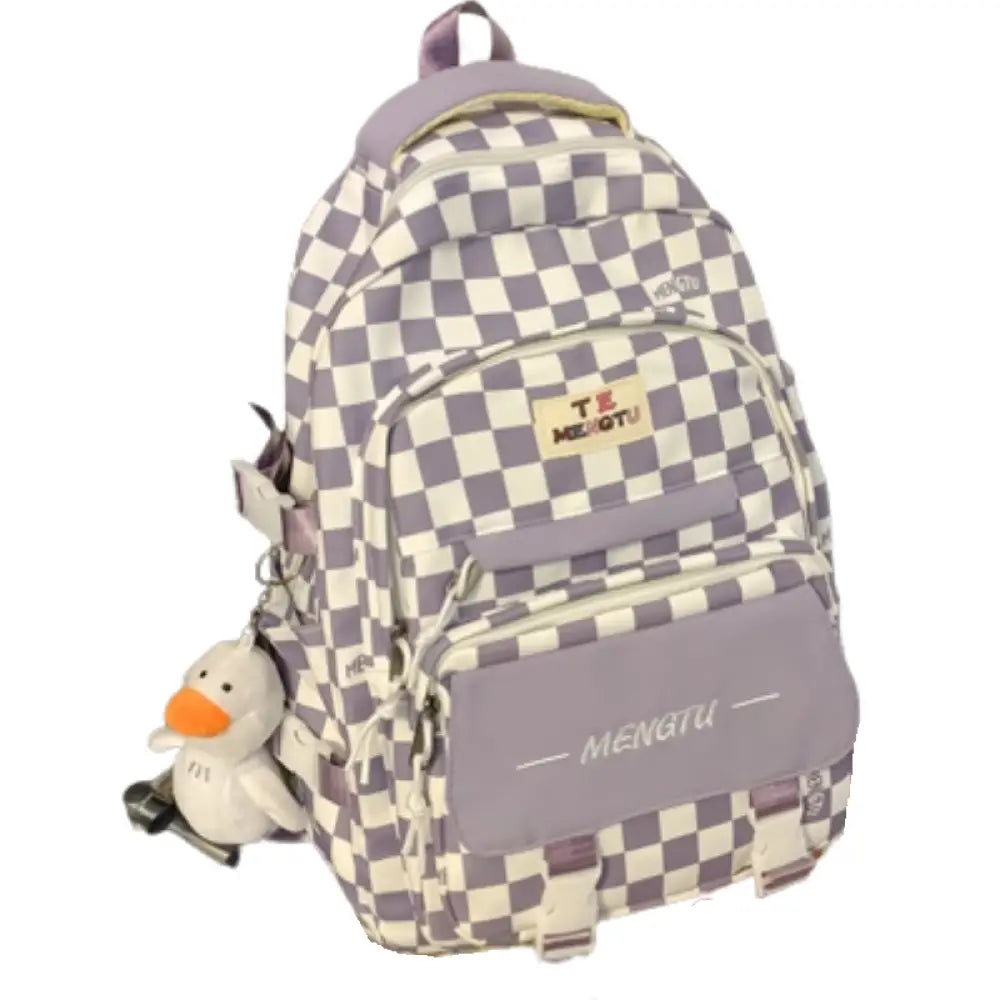 Mochila/Bolsa Escolar Feminina Xadrez