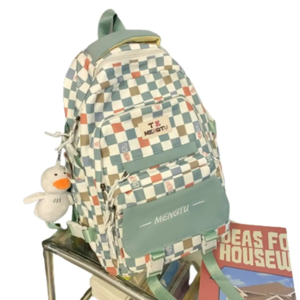 Mochila/Bolsa Escolar Feminina Xadrez